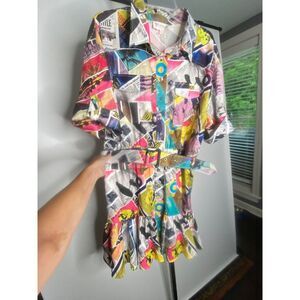 L'ATISTE Multicolor Graphic Romper